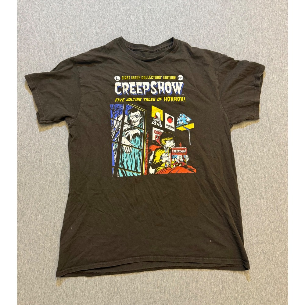 Creepshow Horror Movie Graphic T-Shirt Mens Large Black Comic Book Style 2023